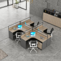 Office Furniture 4 Pack L Shaped Workstation Collaborative Teamwork Customer Service Call Center